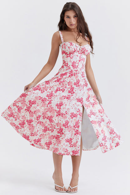 Suspender Linen Blend Dress