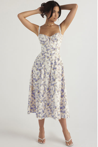 Suspender Linen Blend Dress