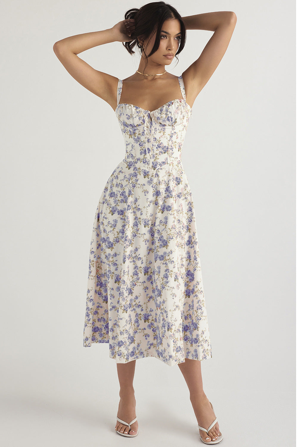 Suspender Linen Blend Dress