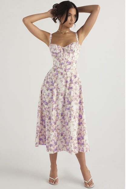 Suspender Linen Blend Dress