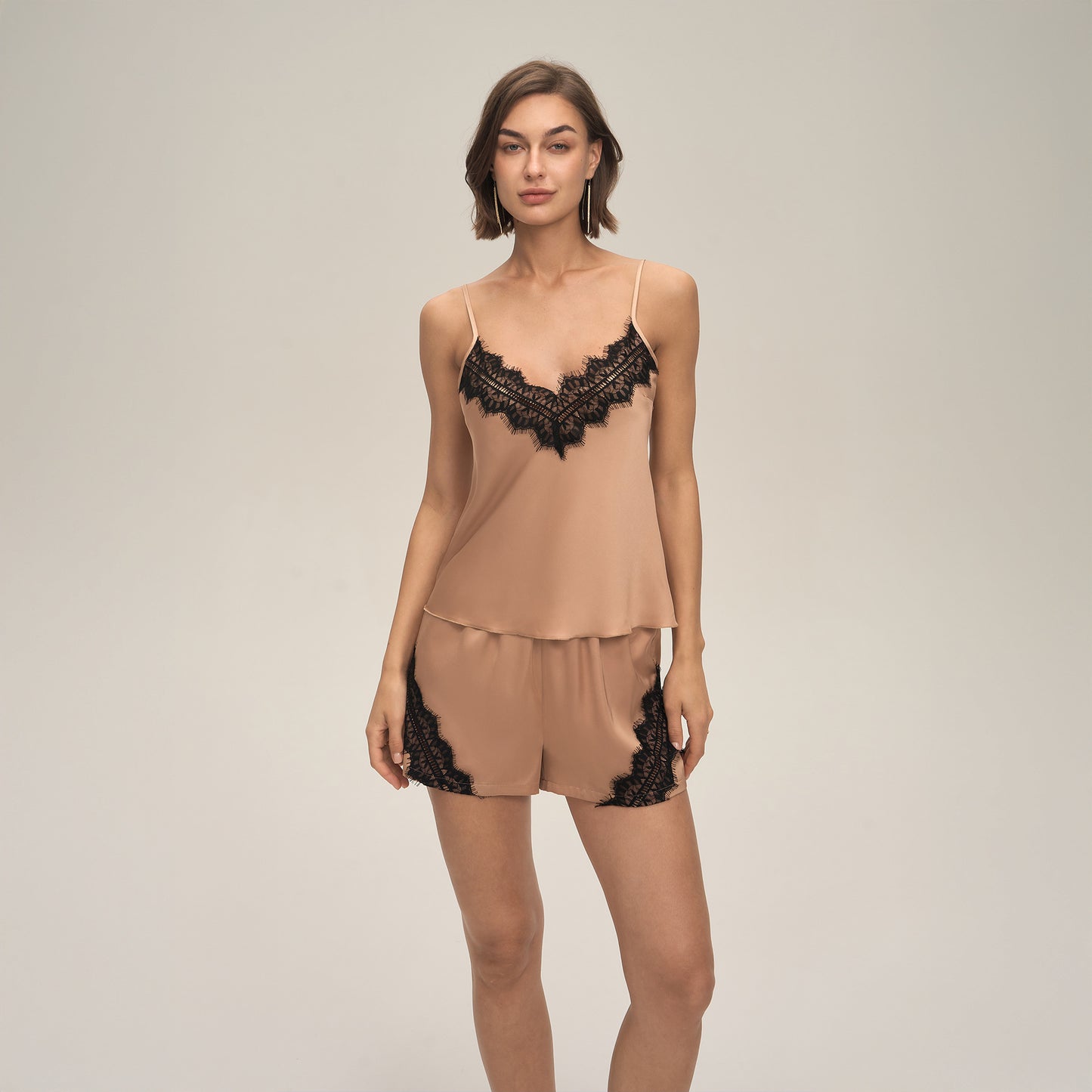 Suspender Shorts Pajama Set