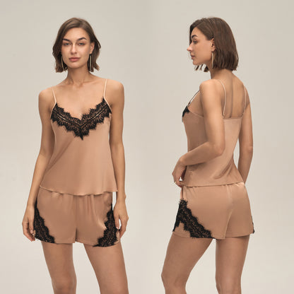 Suspender Shorts Pajama Set