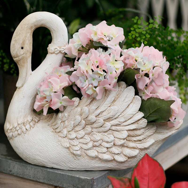 Swan Shaped Garden Planter