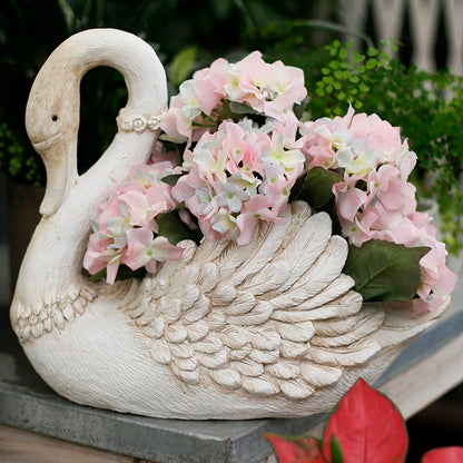 Swan Shaped Garden Planter
