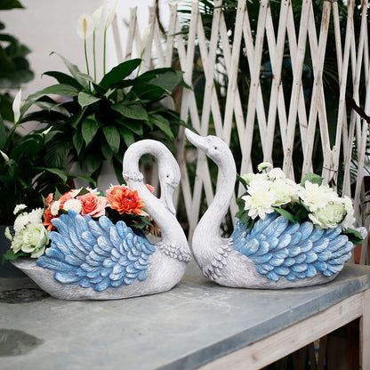 Swan Shaped Garden Planter