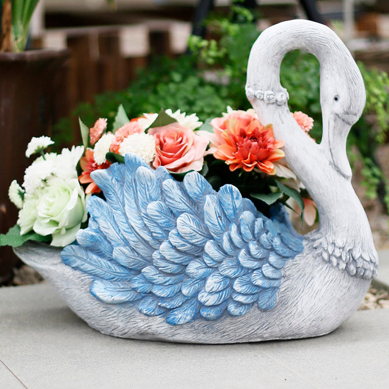 Swan Shaped Garden Planter