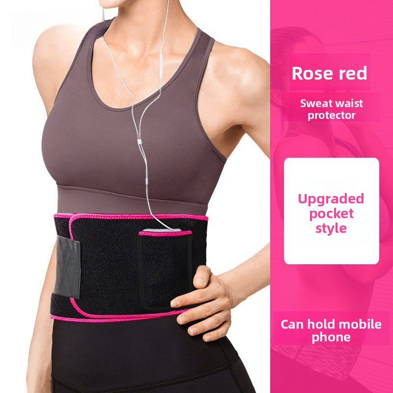 Sweat Absorbing Fitness Waist Belt with Pockets