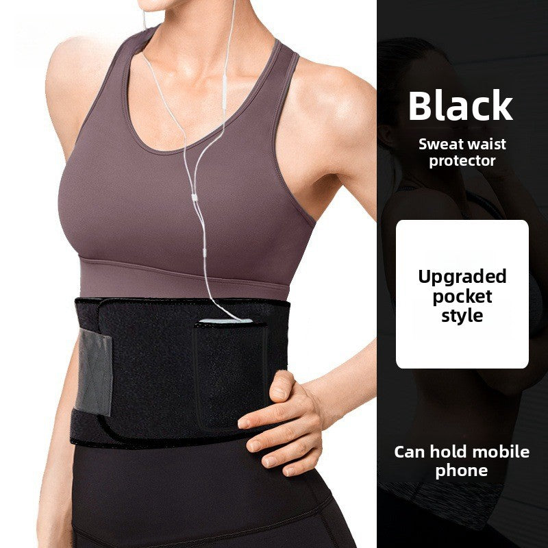 Sweat Absorbing Fitness Waist Belt with Pockets