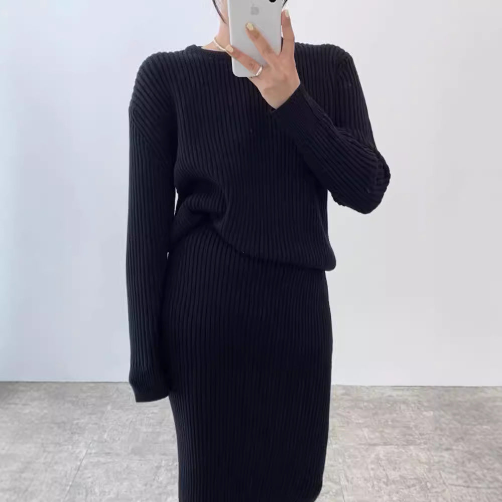 Sweater Slim-Fit Hip Dress