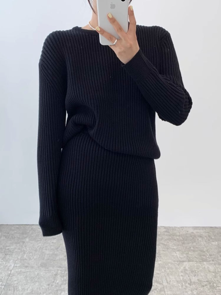 Sweater Slim-Fit Hip Dress