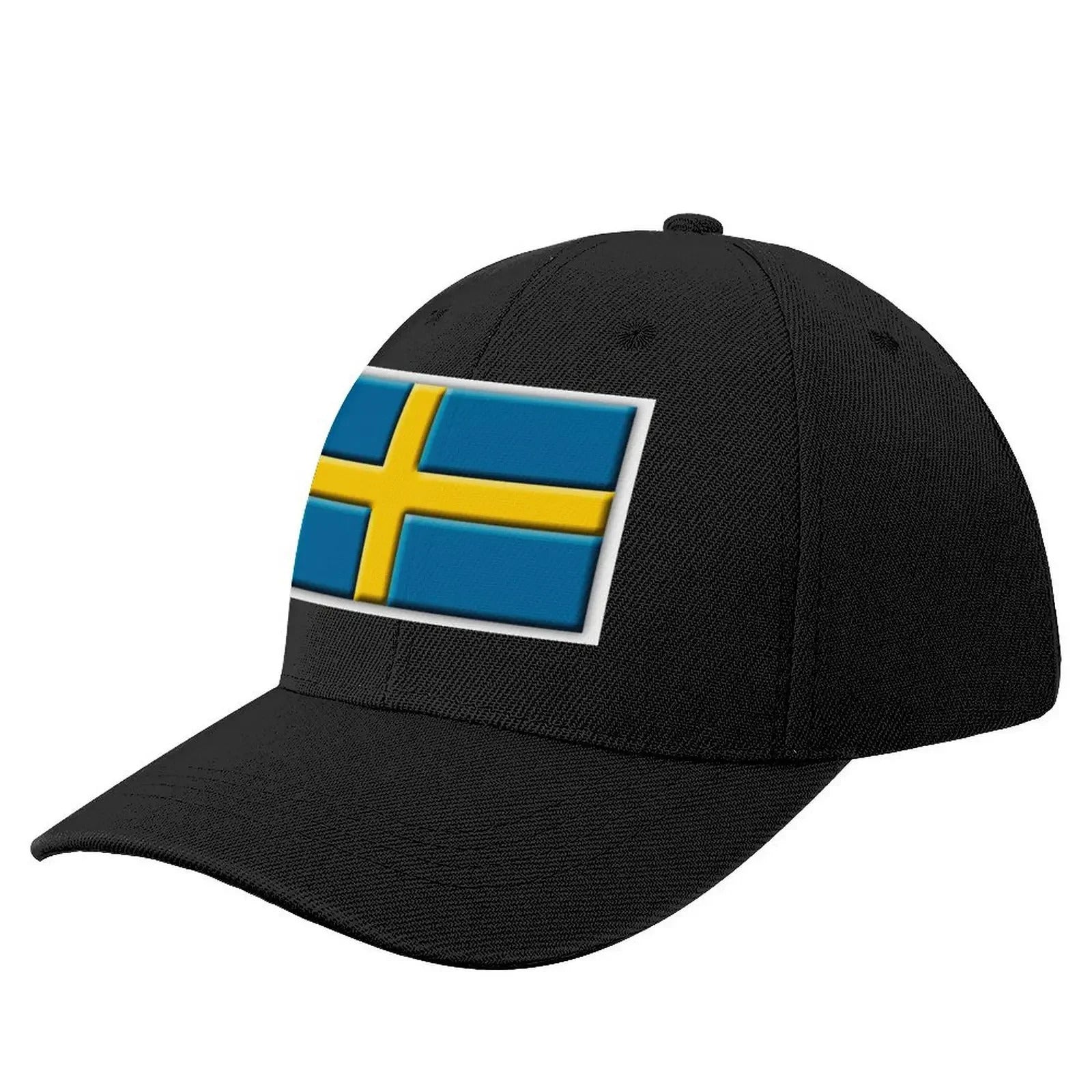 Swedish Flag Printed Baseball Cap Outdoor Sun Protection Peaked Cap
