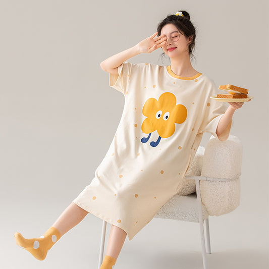 Sweet style summer pajama dress