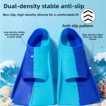 Swimming Fins Silicone Children's and Adult Professional Freestyle Diving Fins Training Equipment Cross-Border Wholesale Fins