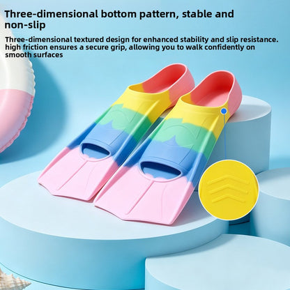 Swimming Fins Silicone Children's and Adult Professional Freestyle Diving Fins Training Equipment Cross-Border Wholesale Fins