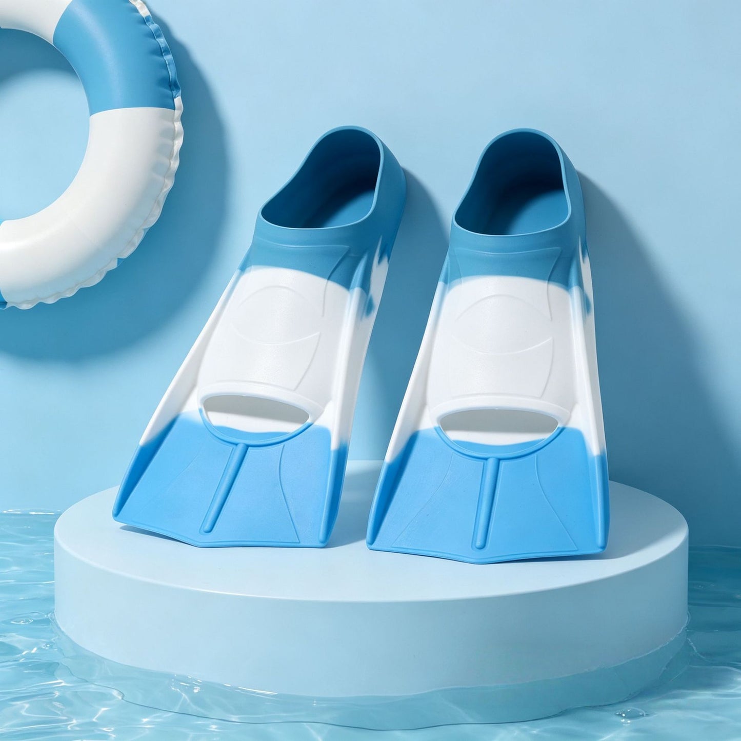 Swimming Fins Silicone Children's and Adult Professional Freestyle Diving Fins Training Equipment Cross-Border Wholesale Fins