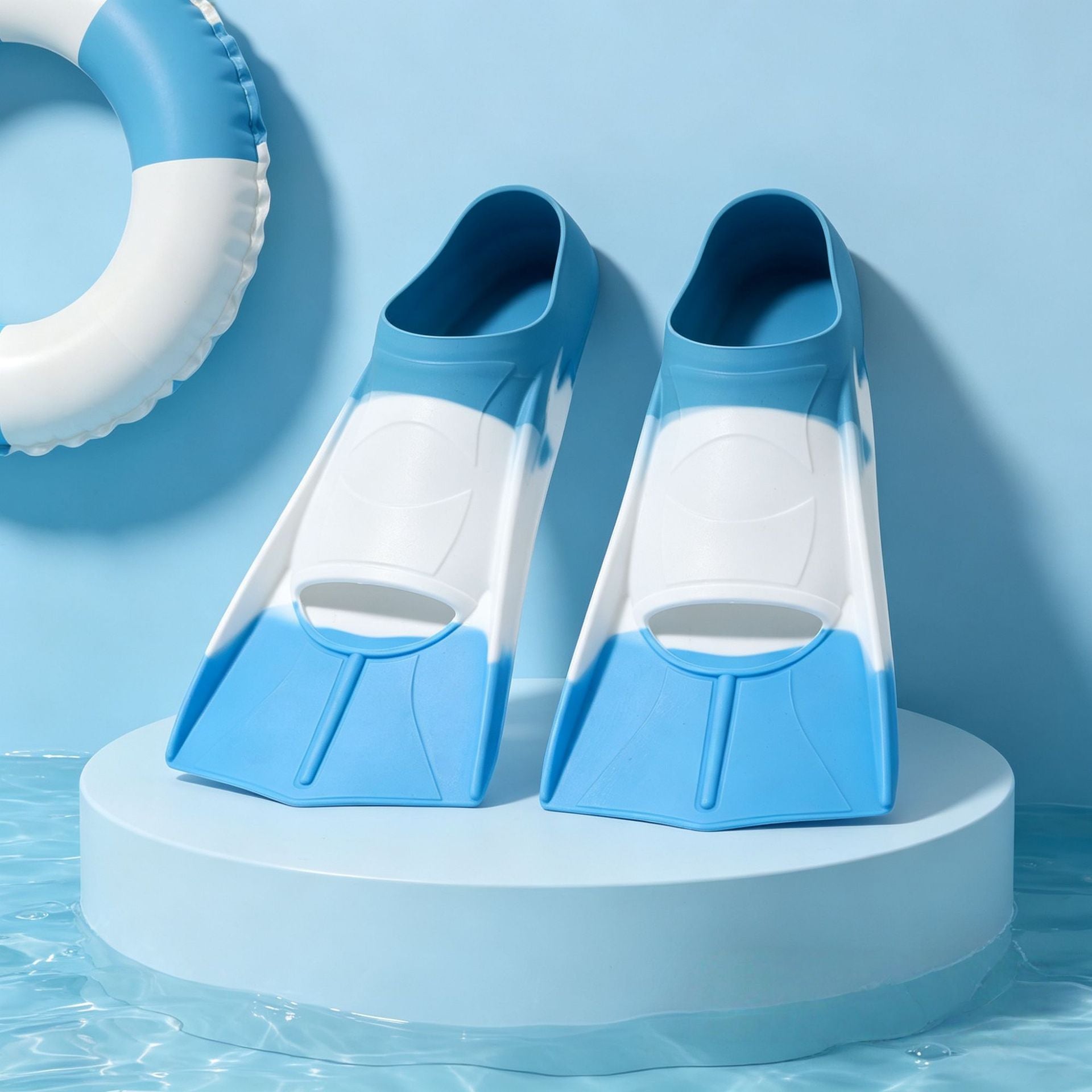 Swimming Fins Silicone Children's and Adult Professional Freestyle Diving Fins Training Equipment Cross-Border Wholesale Fins