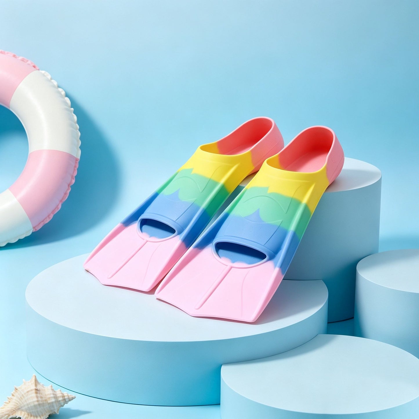 Swimming Fins Silicone Children's and Adult Professional Freestyle Diving Fins Training Equipment Cross-Border Wholesale Fins
