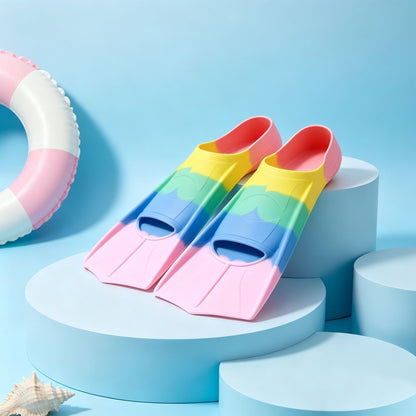 Swimming Fins Silicone Children's and Adult Professional Freestyle Diving Fins Training Equipment Cross-Border Wholesale Fins