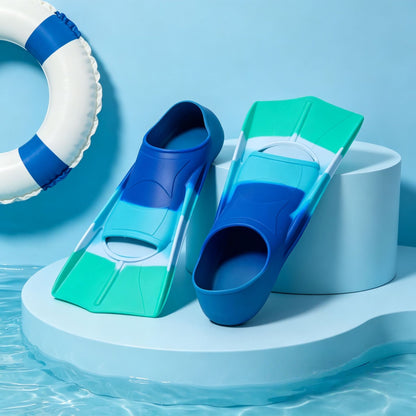 Swimming Fins Silicone Children's and Adult Professional Freestyle Diving Fins Training Equipment Cross-Border Wholesale Fins