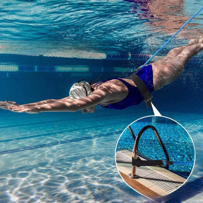 Swimming Resistance Training Belt Set with Elastic Rope
