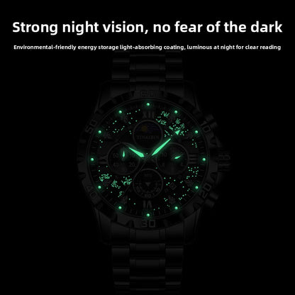 Swiss Brand Men's Automatic Quartz Watch Waterproof Luminous Calendar