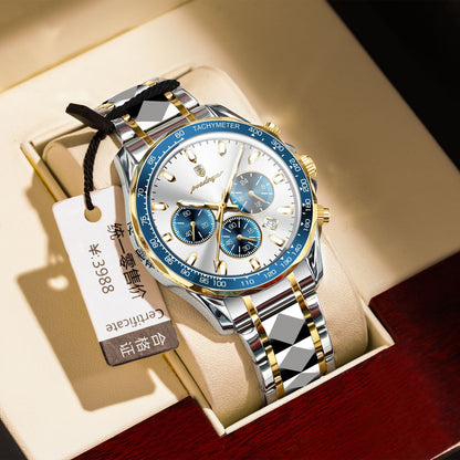 Swiss brand multifunctional men's watch steel band luminous quartz watch live foreign trade explosions a generation of hair