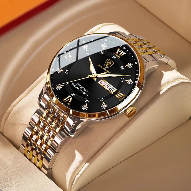 Swiss Certified Men's Waterproof Luminous Double Calendar Watch