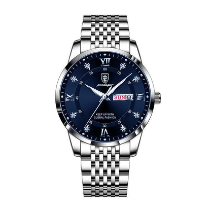 Swiss Certified Men's Waterproof Luminous Double Calendar Watch