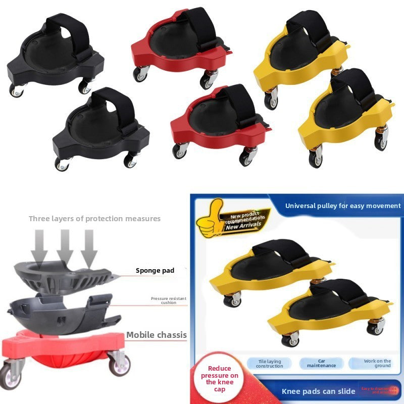 Swivel wheel mobile kneeling pad