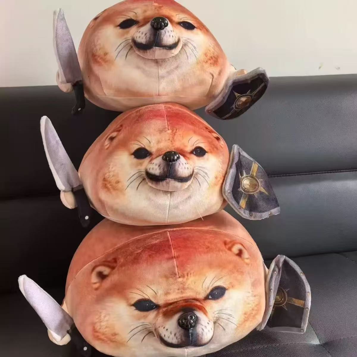 Sword and Shield Dog Plush Toy Cartoon Pendant