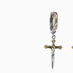 Sword-shaped stud earrings