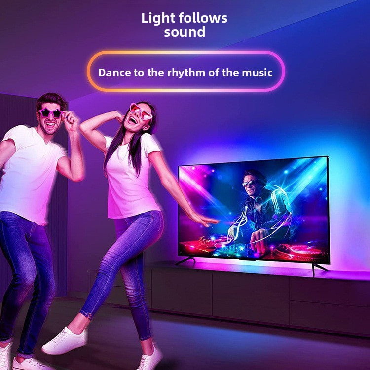 Synchronized Audio-Visual Ambient LED Strip