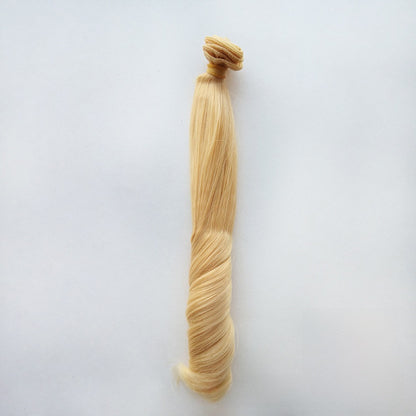 Synthetic Doll Wig with Heat-Resistant Fiber