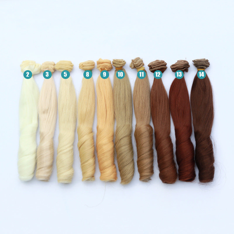 Synthetic Doll Wig with Heat-Resistant Fiber