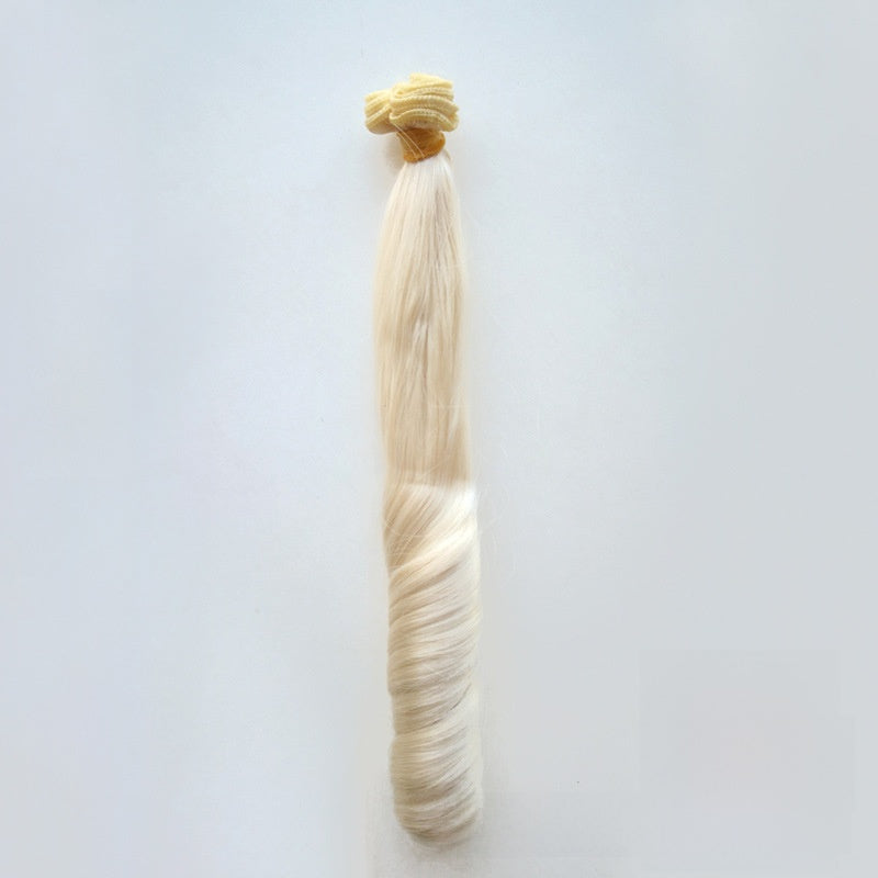 Synthetic Doll Wig with Heat-Resistant Fiber