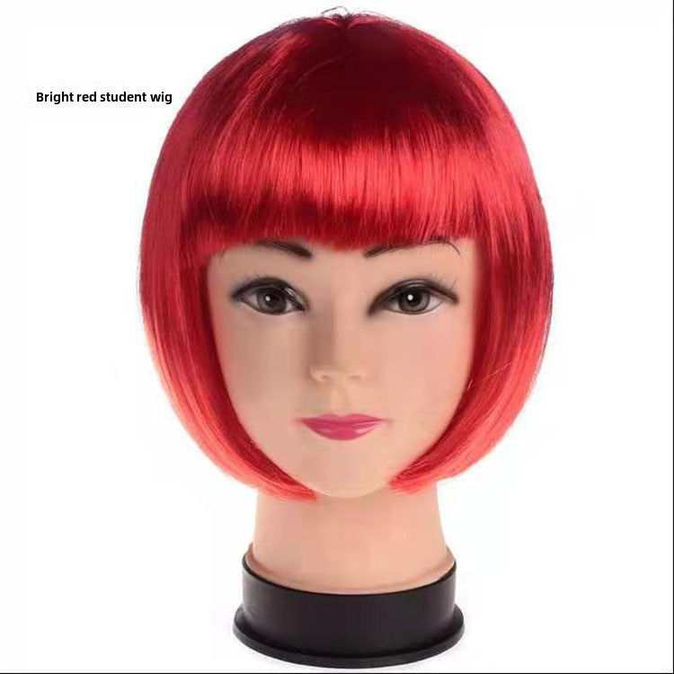 Synthetic fiber wig