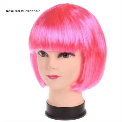 Synthetic fiber wig