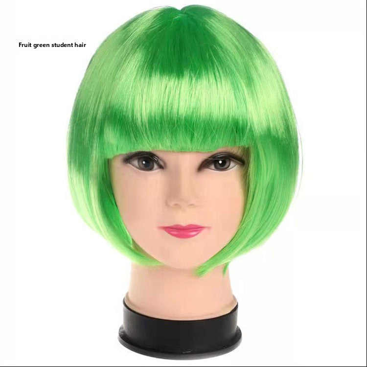 Synthetic fiber wig