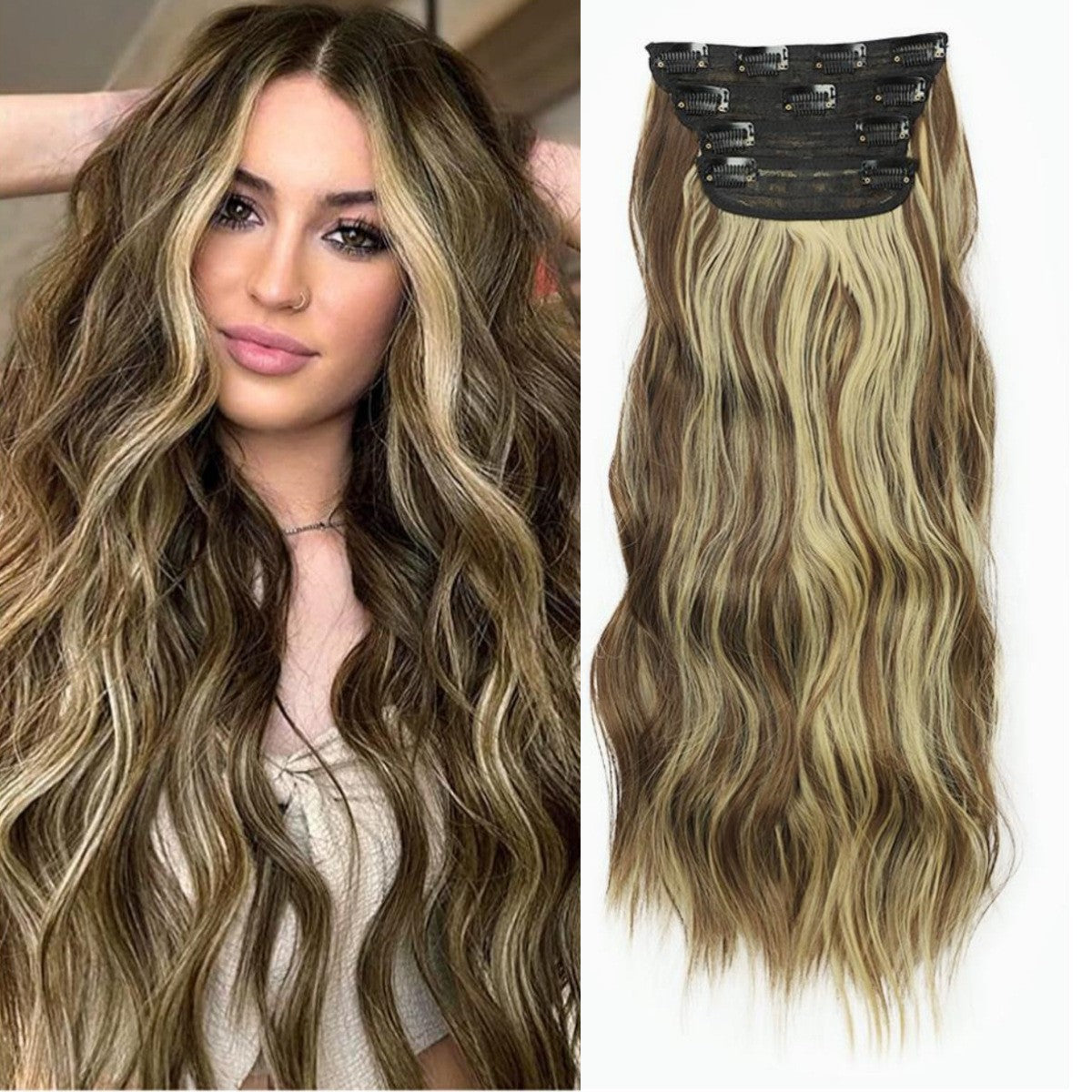 Synthetic Hair Extension Clip