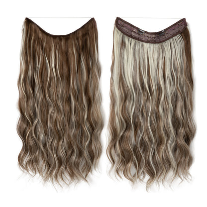 Synthetic Hair Extensions Long Wavy Clip-in