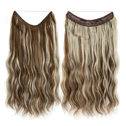Synthetic Hair Extensions Long Wavy Clip-in