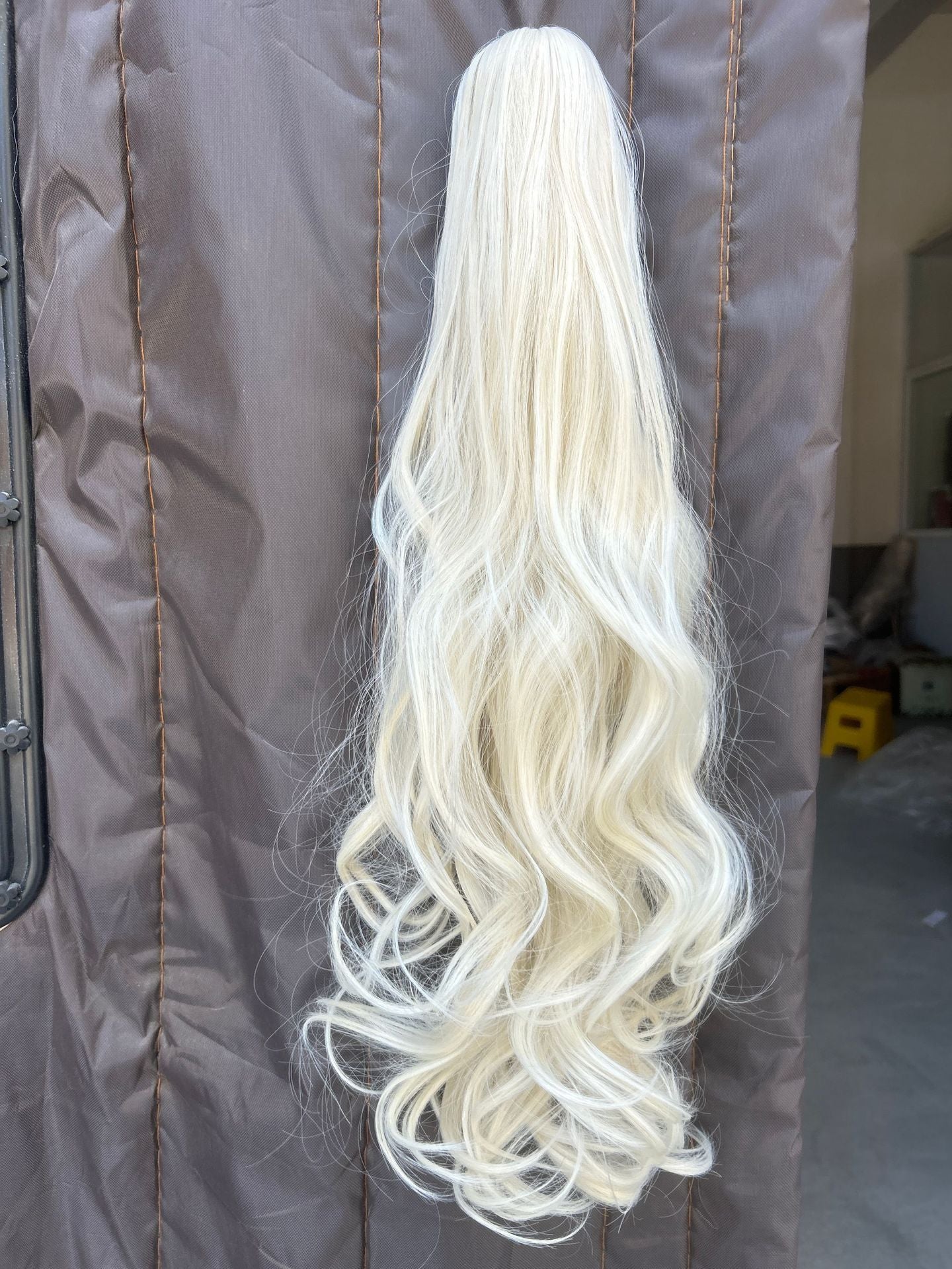 Synthetic hair ponytail