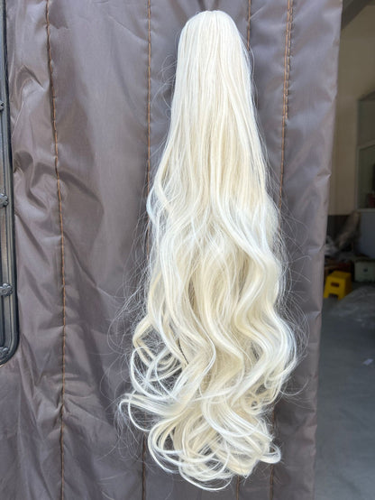 Synthetic hair ponytail