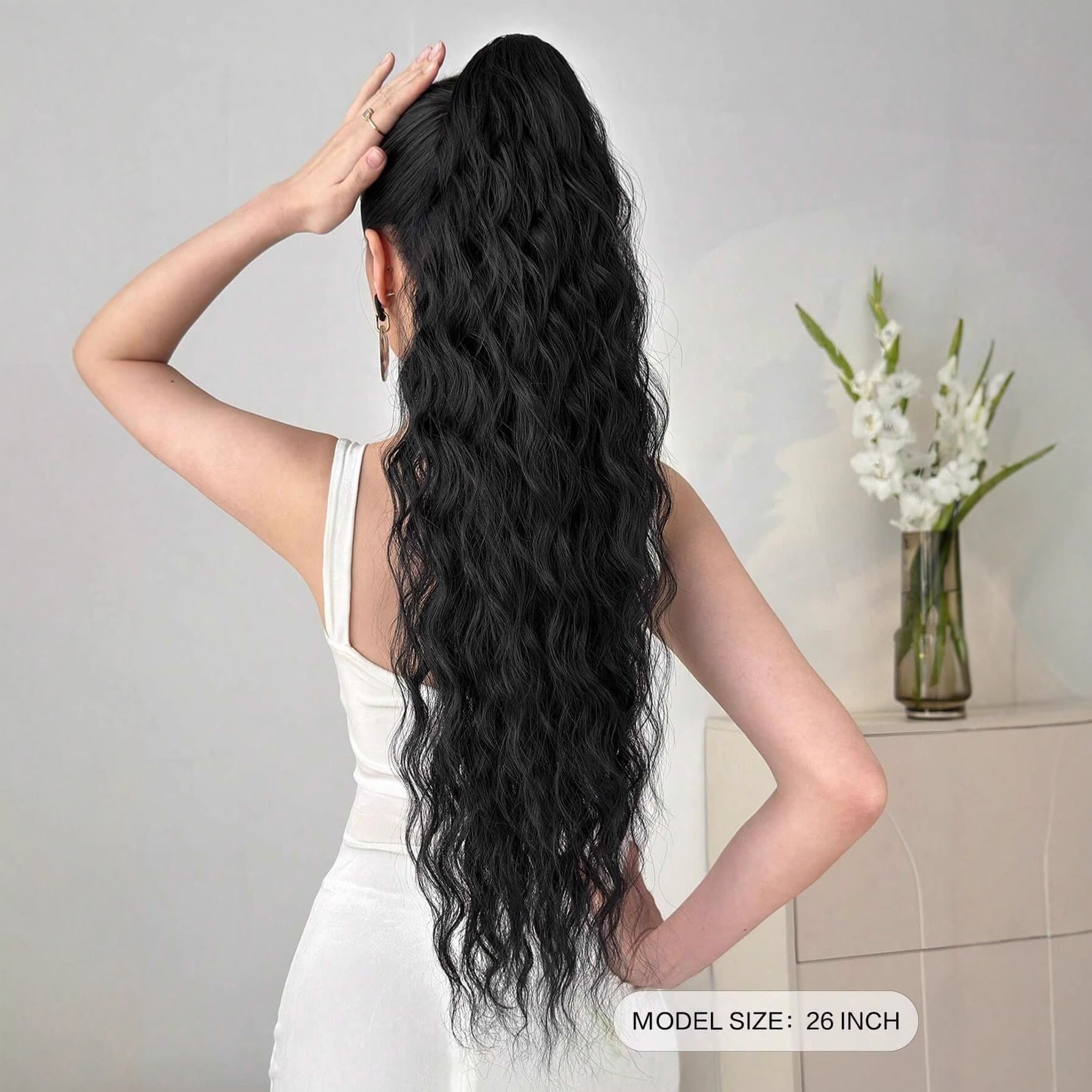Synthetic Hair Ponytail with Claw Clip