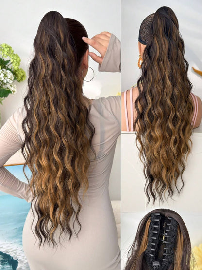 Synthetic Hair Ponytail with Claw Clip