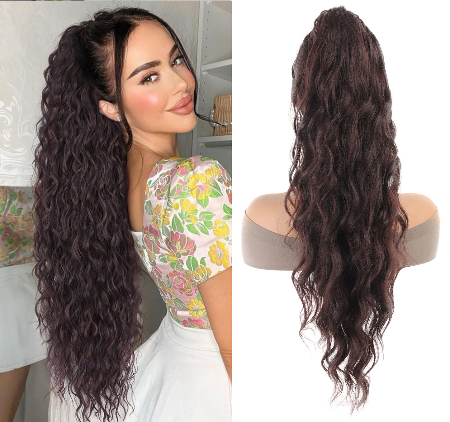 Synthetic Hair Ponytail with Clip