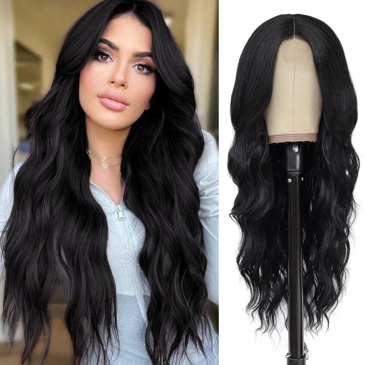 Synthetic hair wigs
