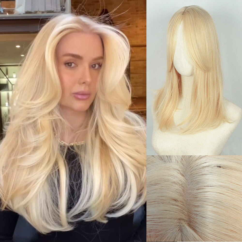 Synthetic Hairpiece for Women with Gradient Color