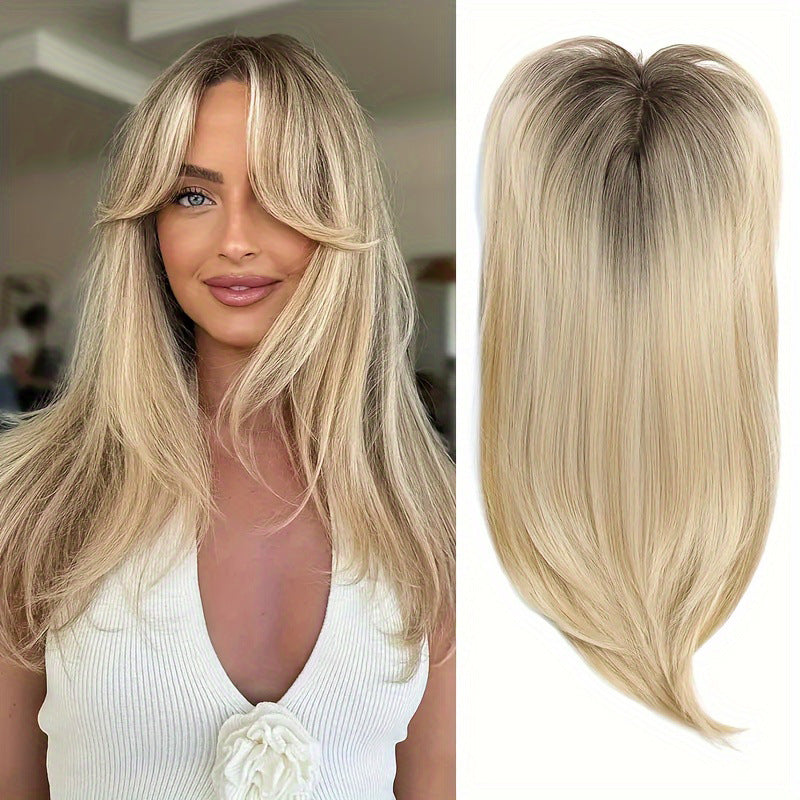 Synthetic Hairpiece for Women with Gradient Color