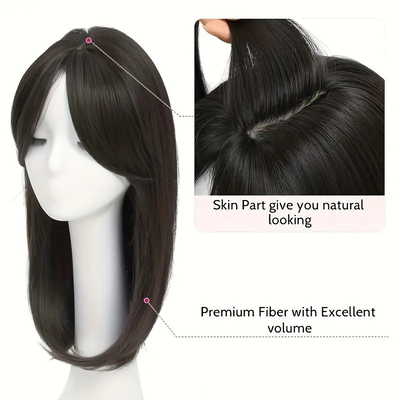 Synthetic Hairpiece for Women with Gradient Color